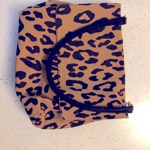 Clare V Helene bag in leopard print.